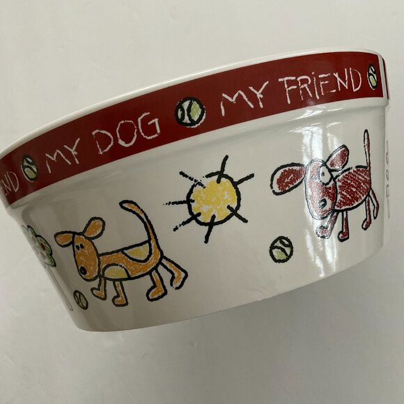 ROOM CREATIVE Color Me Happy Dog Dish Large - Picture 4 of 5
